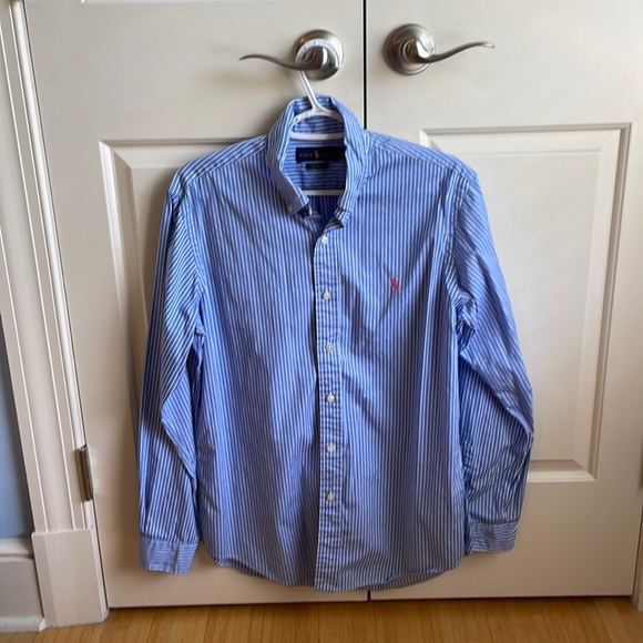 Ralph Lauren Button Down Blue/White Size M - Picture 1 of 3